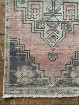 Vintage Turkish Tiny Accent Rug