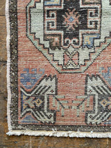 Vintage Turkish Tiny Accent Rug