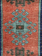Vintage Turkish Tiny Accent Rug