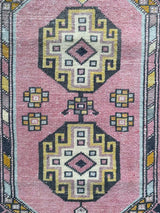 Vintage Turkish Tiny Accent Rug