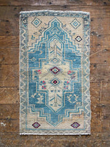 Vintage Turkish Tiny Accent Rug
