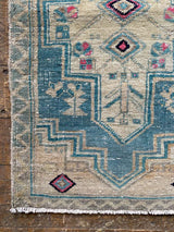Vintage Turkish Tiny Accent Rug