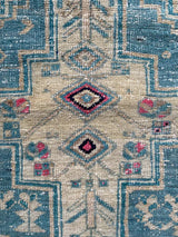 Vintage Turkish Tiny Accent Rug