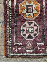 Vintage Turkish Tiny Accent Rug