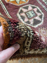 Vintage Turkish Tiny Accent Rug