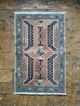 Vintage Turkish Tiny Accent Rug