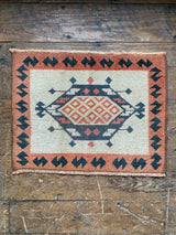 Vintage Turkish Tiny Accent Rug