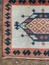Vintage Turkish Tiny Accent Rug