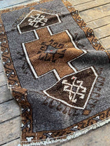 Vintage Turkish Tiny Accent Rug