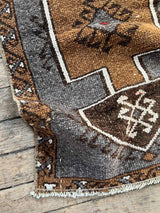 Vintage Turkish Tiny Accent Rug