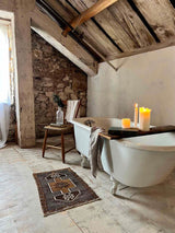 Vintage Turkish Tiny Accent Rug