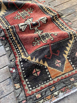 Vintage Turkish Tiny Accent Rug