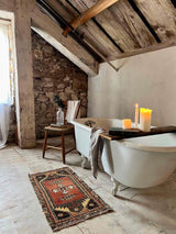 Vintage Turkish Tiny Accent Rug