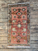 Vintage Turkish Tiny Accent Rug