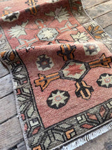 Vintage Turkish Tiny Accent Rug