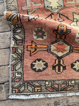Vintage Turkish Tiny Accent Rug