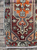 Vintage Turkish Tiny Accent Rug