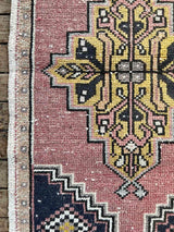 Vintage Turkish Tiny Accent Rug