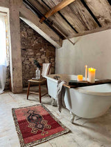 Vintage Turkish Tiny Accent Rug