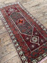 Vintage Turkish Tiny Accent Rug