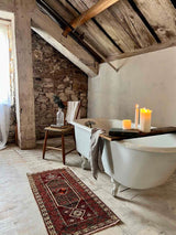 Vintage Turkish Tiny Accent Rug