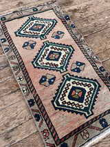 Vintage Turkish Tiny Accent Rug