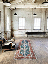 antique Caucasian runner rug