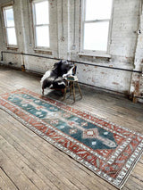 antique Caucasian runner rug