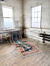 antique Caucasian runner rug