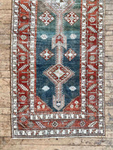 antique Caucasian runner rug