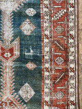 antique Caucasian runner rug