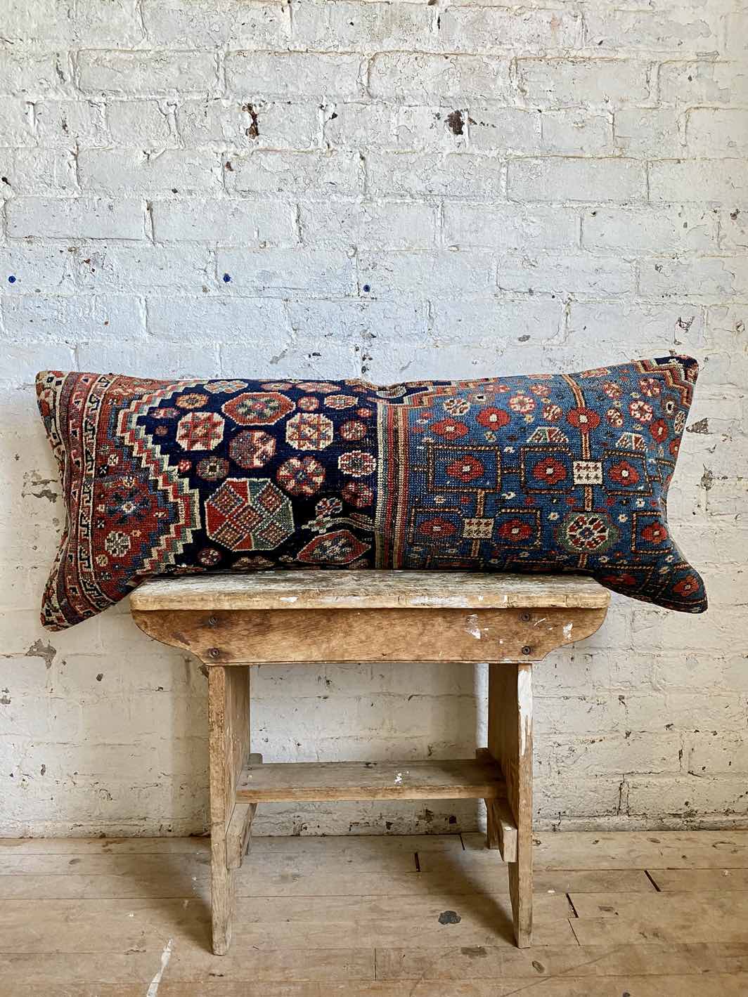 Vintage Rug Lumbar Pillow 55 – Woven Kin Home - Main Image