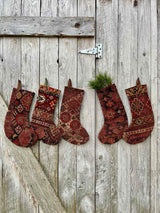 Antique Rug Christmas Stocking