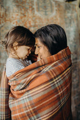 Recycled Wool Plaid Blanket Sustainable Home Decor at Woven Kin Home