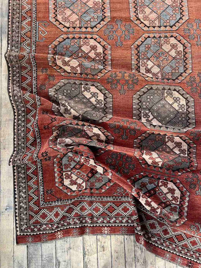 Antique Ersari Hand-knotted Area Rug Sustainable Home Decor at Woven Kin Home