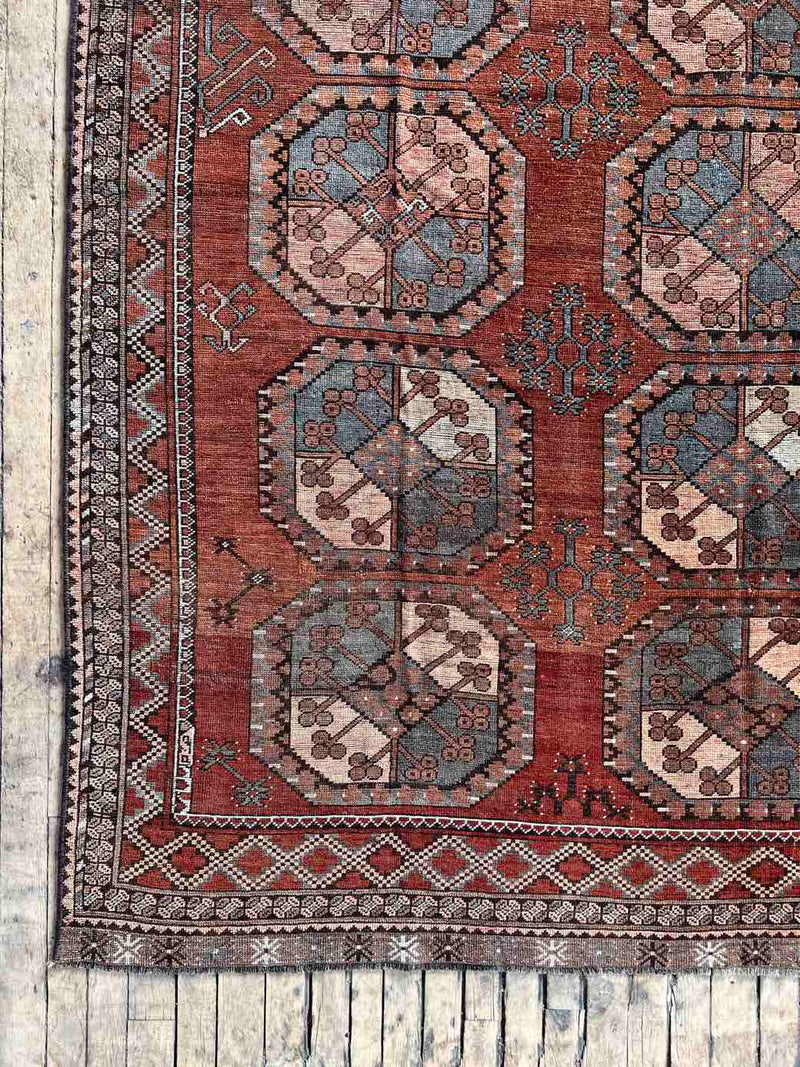 Antique Ersari Hand-knotted Area Rug Sustainable Home Decor at Woven Kin Home