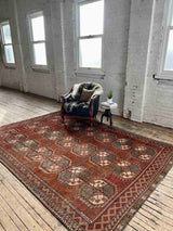 Antique Ersari Hand-knotted Area Rug Sustainable Home Decor at Woven Kin Home