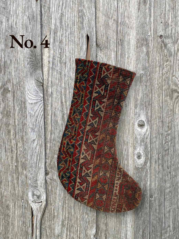 Gingerbread Vintage Rug Christmas Stocking Woven Kin Home Holiday Decor 