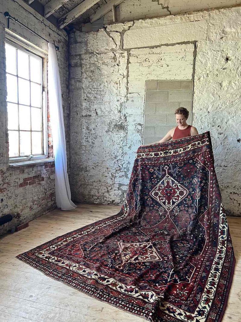 Antique Persian Area Rug Sustainable Luxury Home Decor