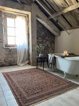 antique vintage area rug sustainable home decor at Woven Kin Home