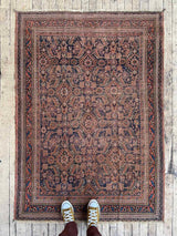 antique vintage area rug sustainable home decor at Woven Kin Home