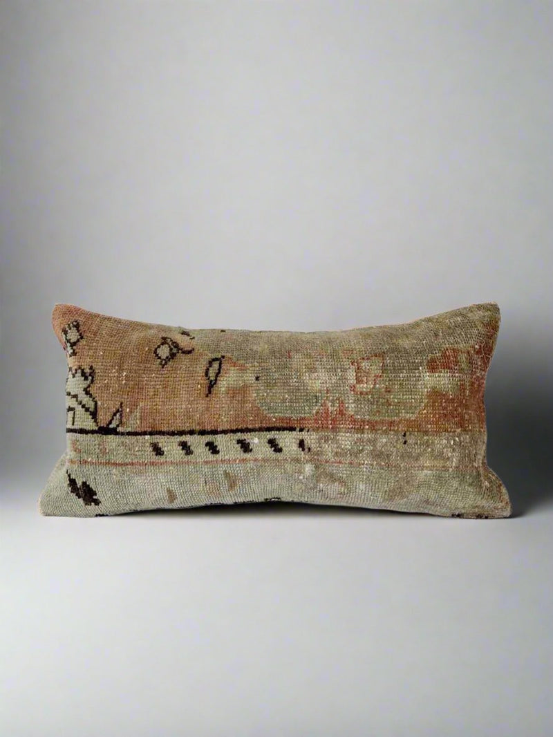 Vintage Rug Lumbar Pillow Sustainable Home Decor at Woven Kin Home