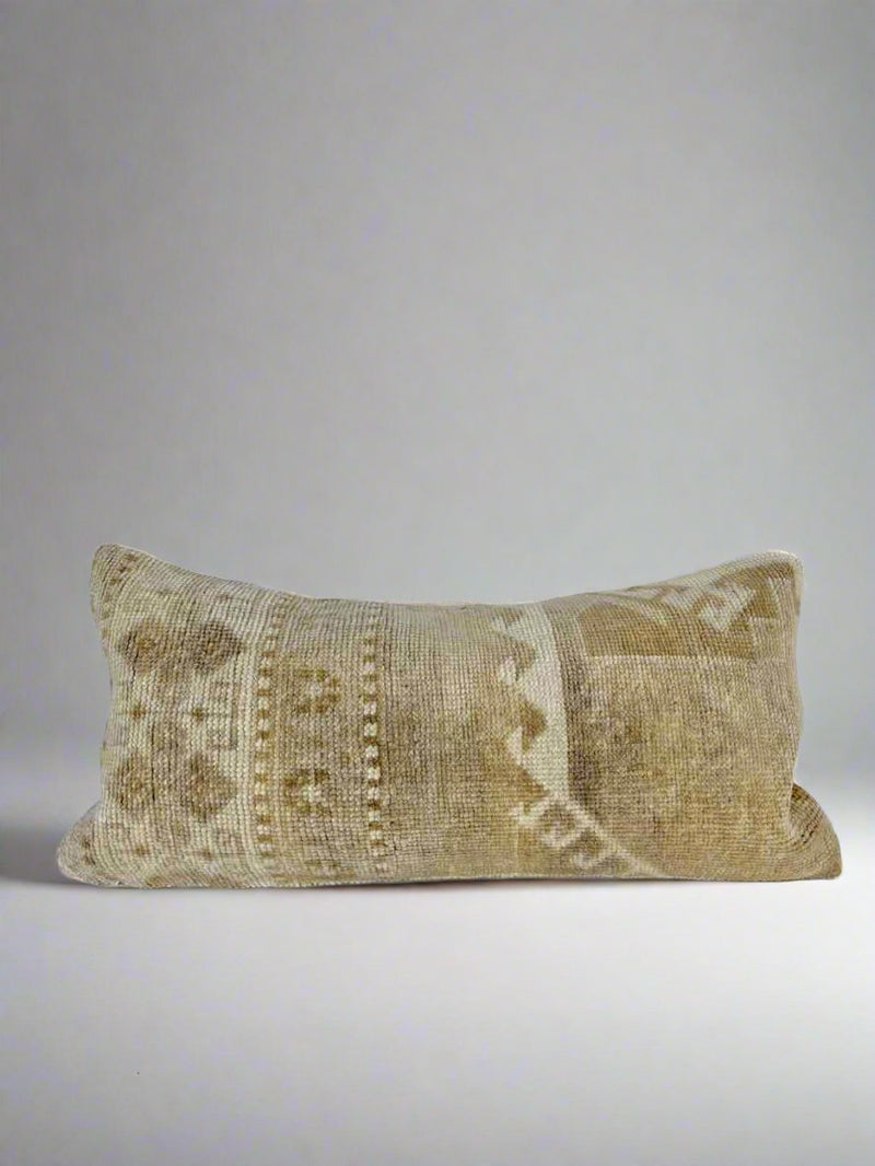 Vintage Rug Lumbar Pillow Sustainable Home Decor at Woven Kin Home