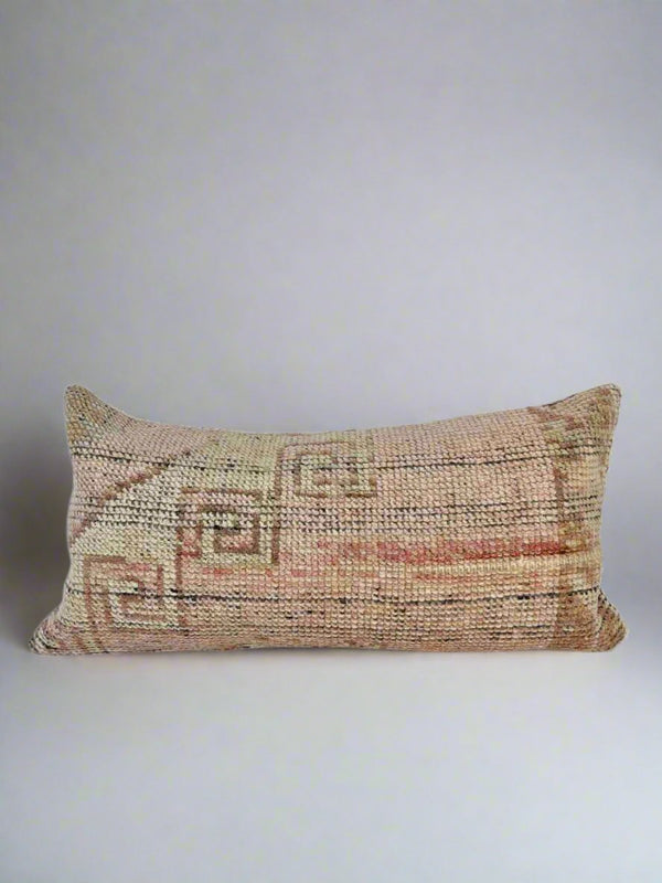 Vintage Rug Lumbar Pillow Sustainable Home Decor at Woven Kin Home