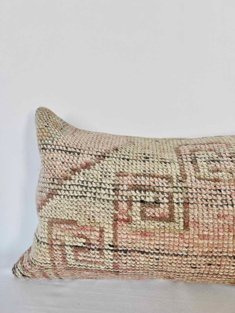 Vintage Rug Lumbar Pillow Sustainable Home Decor at Woven Kin Home