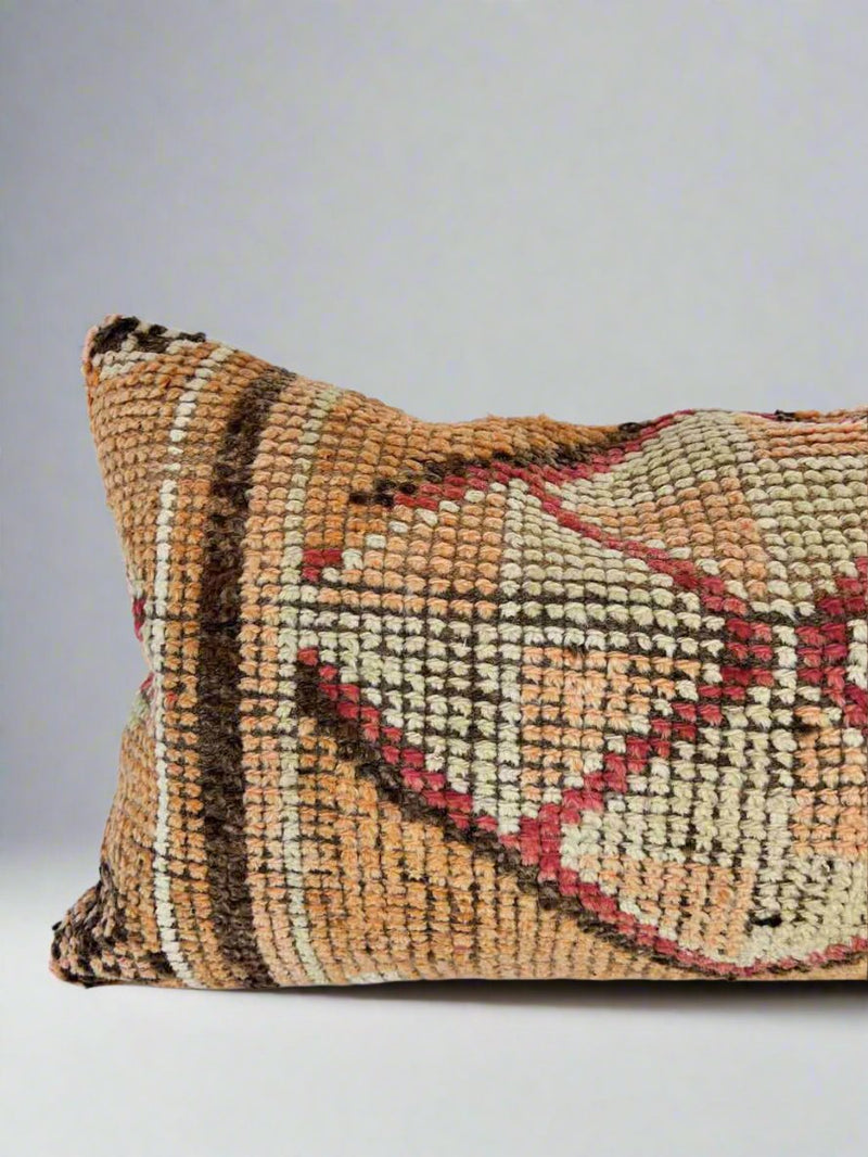 Vintage Rug Lumbar Pillow Sustainable Home Decor at Woven Kin Home