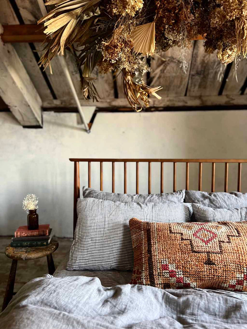 Vintage Rug Lumbar Pillow Sustainable Home Decor at Woven Kin Home