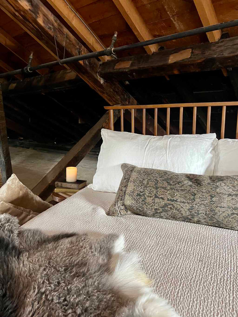Vintage Rug Pillow Sustainable Home Decor @ Woven Kin Home