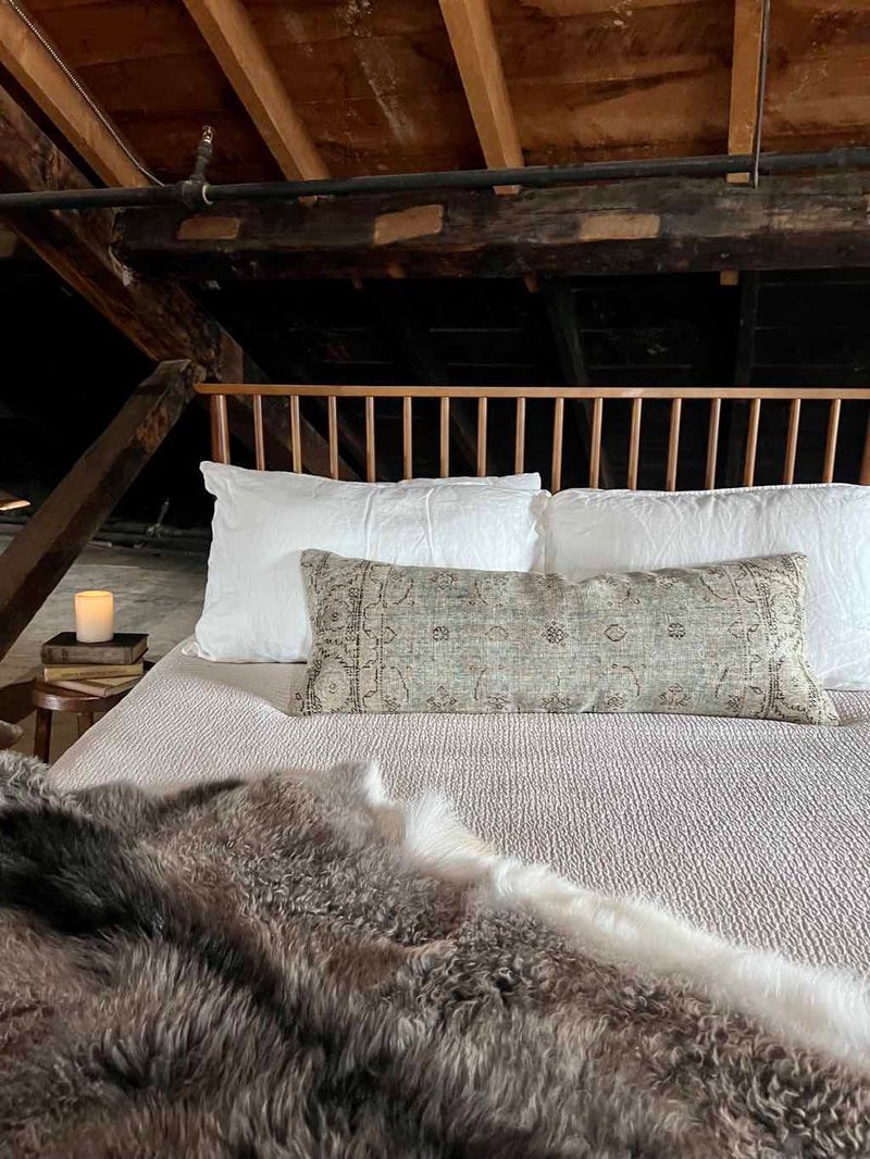 Vintage Rug Pillow Sustainable Home Decor @ Woven Kin Home