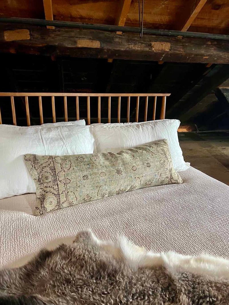 Vintage Rug Pillow Sustainable Home Decor @ Woven Kin Home